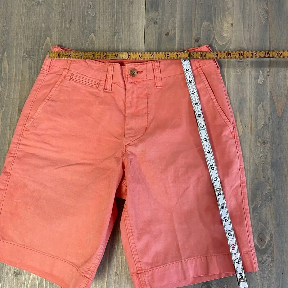 American Eagle Shorts Mens 26 NEXT Level Coral Orange Flex Chino 9